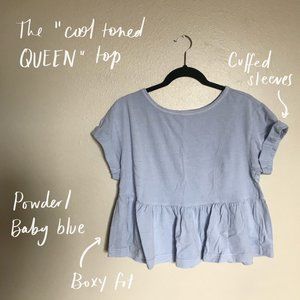 Kimchi Blue UO Light Blue Babydoll Top